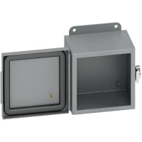 B-Line by Eaton Enclosure, NEMA4, Continuous Hinge, Screw Clamp Cover, Gray, 664-4CHC, 6x6x4